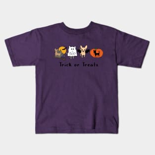 Lilac Halloween Chis - Smooth coat chihuahuas - Halloween Chihuahua Tee Kids T-Shirt